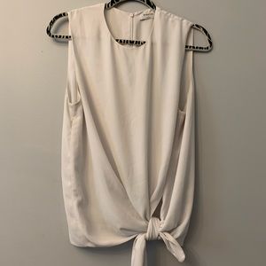 White Side Tie Babaton Aritzia Blouse